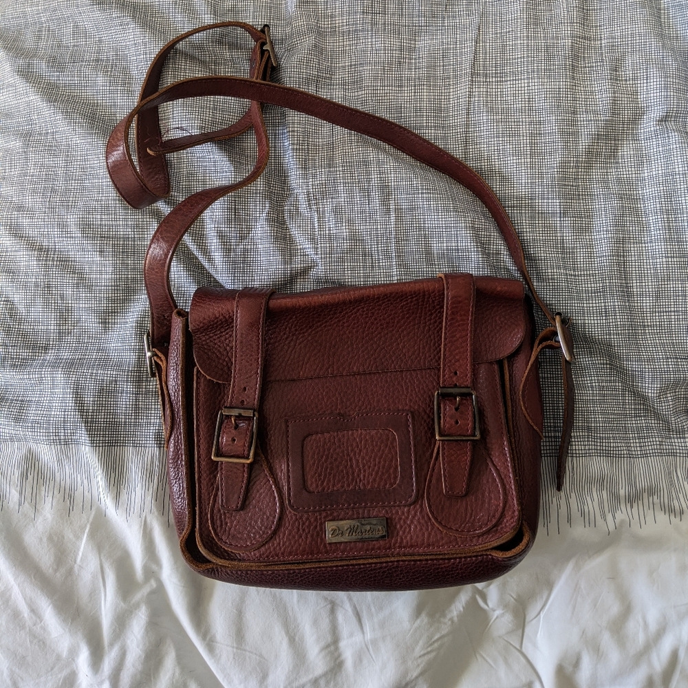 Dr. Marten's Wine Leather Satchel Bag